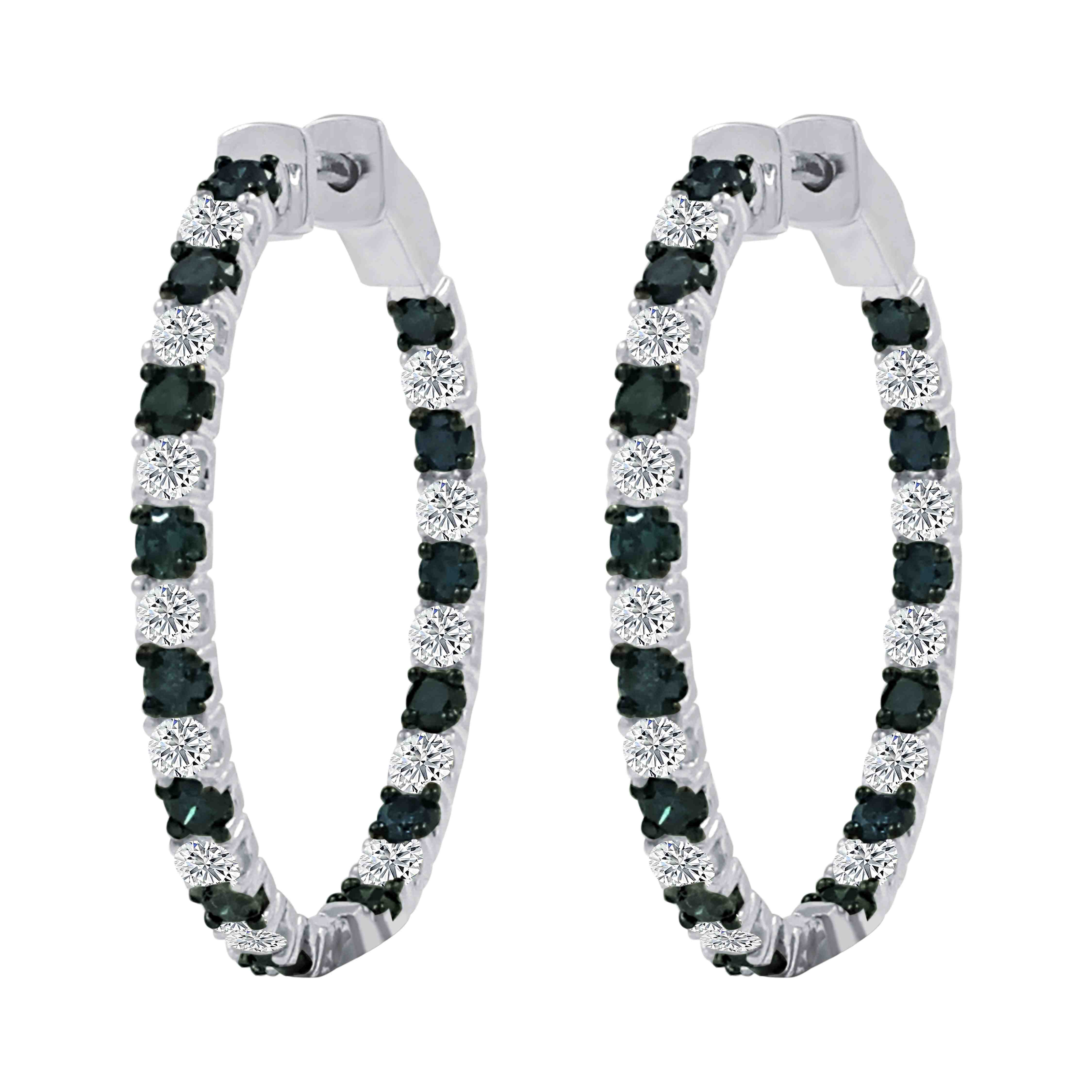 Huggie Hoop Inside Outside Lab Created Diamond Earrings ER30A300MM32